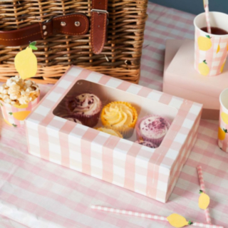 Gingham Pastell Cupcakeask