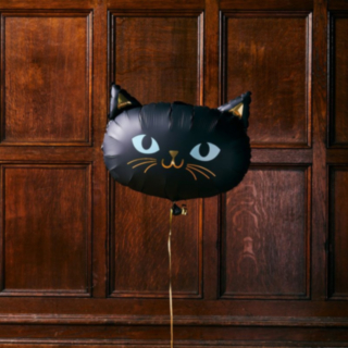 Halloween Folieballong Katt Svart/Guld