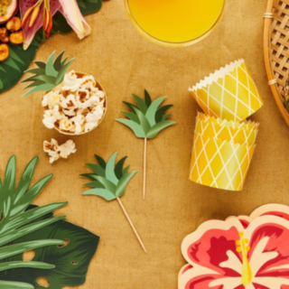Tropiska Ananas Bägare & Matpinnar