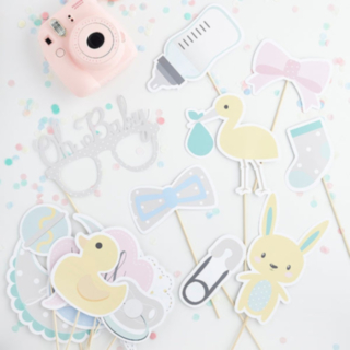 Babyshower Unisex Selfie Rekvisita