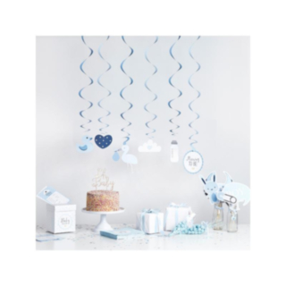 Babyshower Spiraler Blå