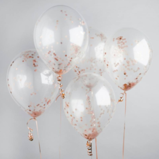 Konfetti Ballonger Roséguld