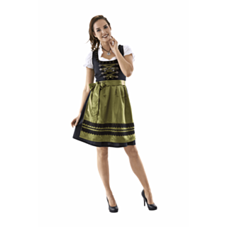 Dirndl Midi Grön Svart
