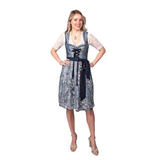 Dirndl Amelia Grå/Blå