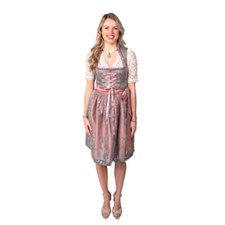 Dirndl Jacquard Grå/Rosa