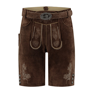 Lederhosen Läder Kort Brun