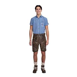 Lederhosen Kort Antikbrun
