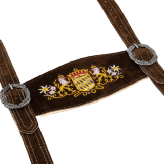 Tyrolerhängslen Mörkbruna