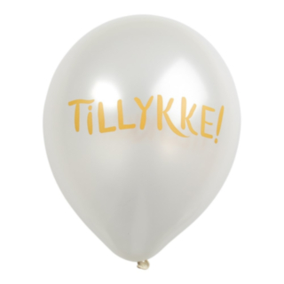 Tillykke Latexballonger Pärlemor