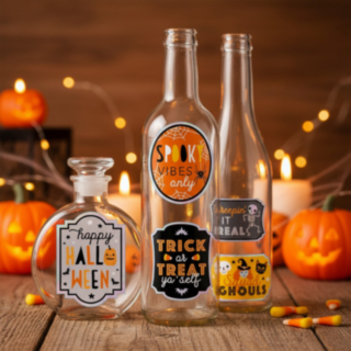 Halloween Flaskklistermärken