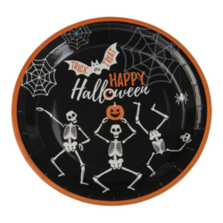 Skelett Halloween Papptallrikar