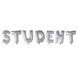 Student Folieballonger Silver