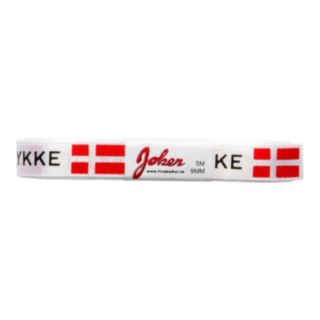 Dansk Tillykke Satinband