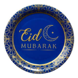 Eid Mubarak Tallrikar Blå