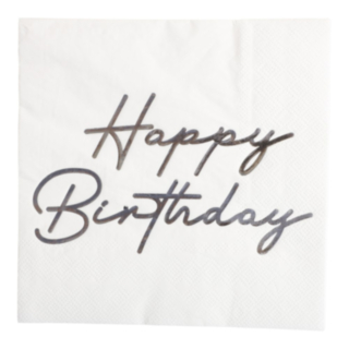 Happy Birthday Servetter Silver