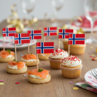 Norge Flagga Matpinne