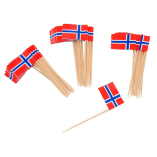 Norge Flagga Matpinne