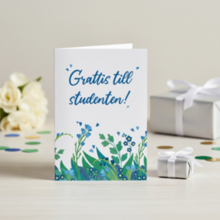 Grattis Till Studenten! Kort Litet
