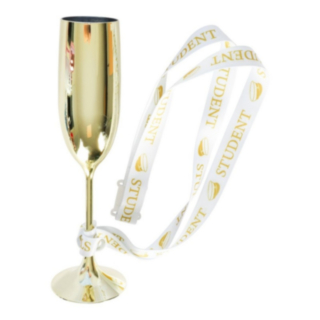 Student Champagneglas Guld