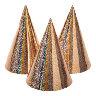 Holografiskt Roséguld Partyhatt