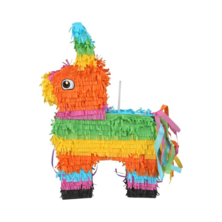 Hopfällbar Åsna Piñata Regnbåge