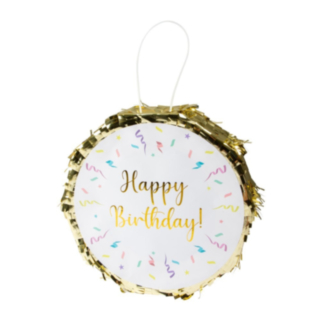 Hopfällbar Födelsedag Piñata Guld