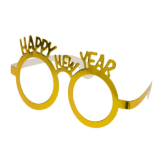 Happy New Year Partyglasögon Guld