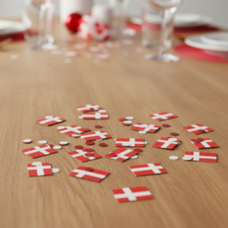 Danmark Flagga Konfetti