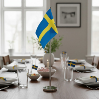 Sverige Bordsflagga Stor