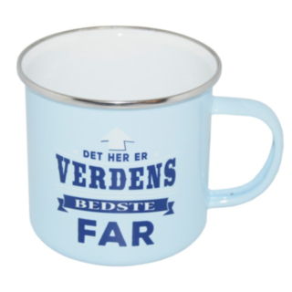 Världens Bästa Pappa Retro Emaljmugg