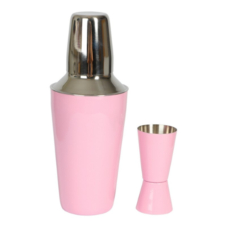 Shaker & Jigger Set Ljusrosa