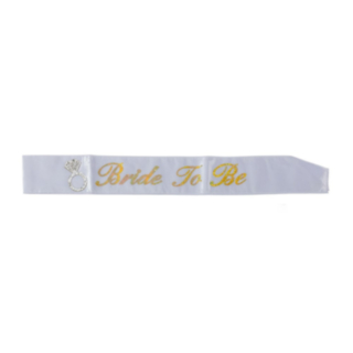 Bride To Be Ordensband Vit/Guld