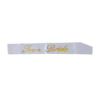 Team Bride Ordensband Vit/Guld