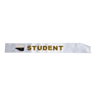 Student Ordensband Vit/Guld