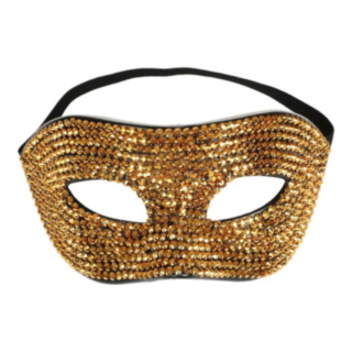 Strass Maskeradmask Guld