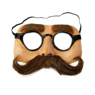Glasögon & Mustasch Halvmask