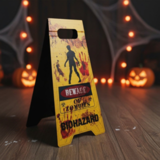 Halloween Guld Varningsskylt