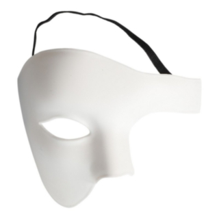 Phantom Halvmask Vit