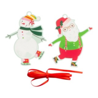 Jultomte & Snögubbe Etiketter