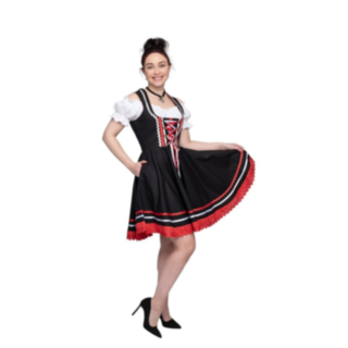 Dirndl Carmen Svart