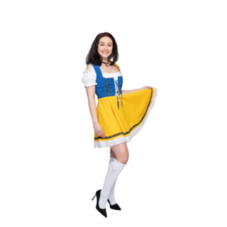 Dirndl Susi Gul/Blå
