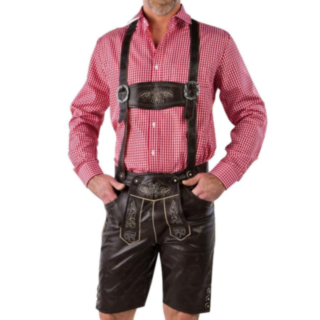 Lederhosen Konstläder Brun