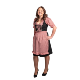 Dirndl Rutig Röd/Svart