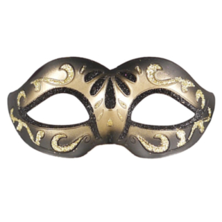 Maskerad Ögonmask Svart/Guld