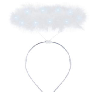 Ängel LED-hårband Vit