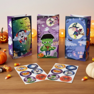Halloween Godispåsar & Klistermärken