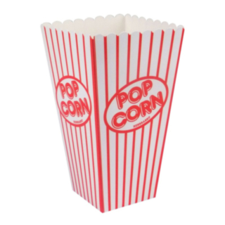 Klassiska Popcornbägare Röd/Vit