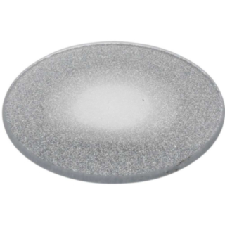 Glitter Dekorativ Glastallrik Silver