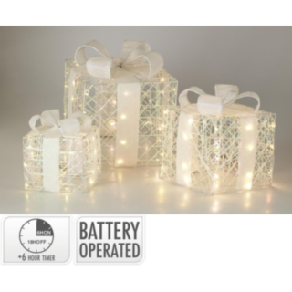 LED Julklappar Vit