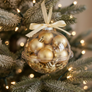 Mini Julgranskulor i Julgranskula Guld
